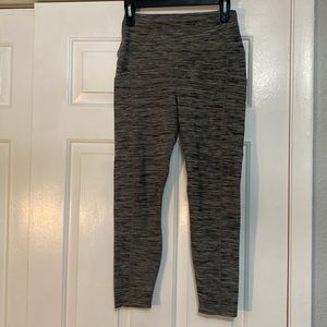 Grey/ black leggings with pockets. Large